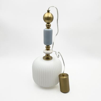 Pendelleuchte mit Kabel ROYAL 1xE27/15W/230V Gold/Weiß