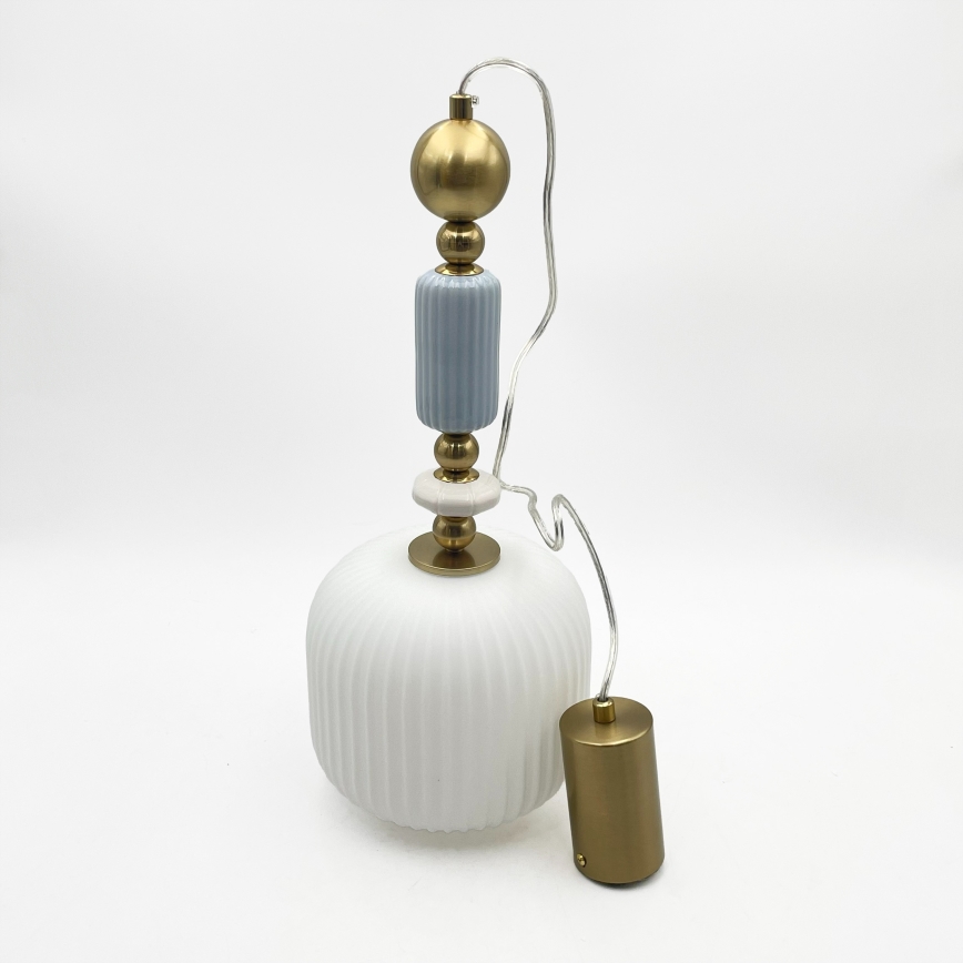 Pendelleuchte mit Kabel ROYAL 1xE27/15W/230V Gold/Weiß