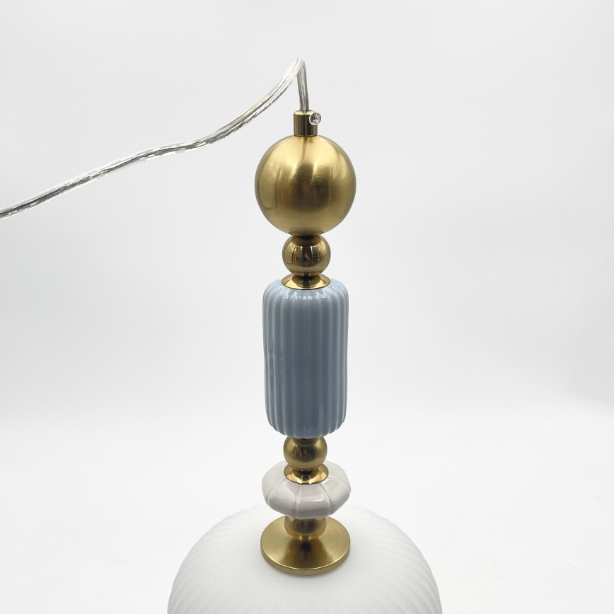 Pendelleuchte mit Kabel ROYAL 1xE27/15W/230V Gold/Weiß