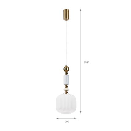 Pendelleuchte mit Kabel ROYAL 1xE27/15W/230V Gold/Weiß