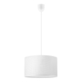 Pendelleuchte mit Kabel SIRJA PLISADO 1xE27/15W/230V Ø 35 cm weiß