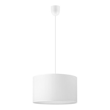 Pendelleuchte mit Kabel SIRJA PLISADO 1xE27/15W/230V Ø 35 cm weiß