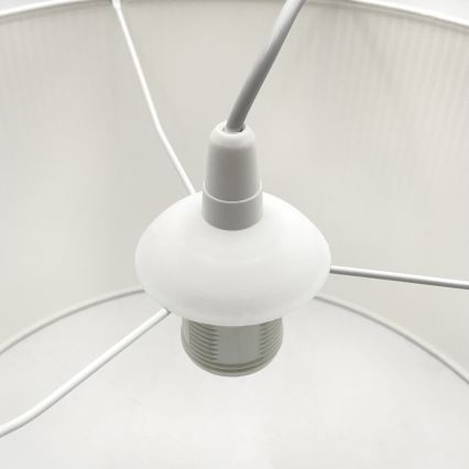 Pendelleuchte mit Kabel SIRJA PLISADO 1xE27/15W/230V Ø 35 cm weiß