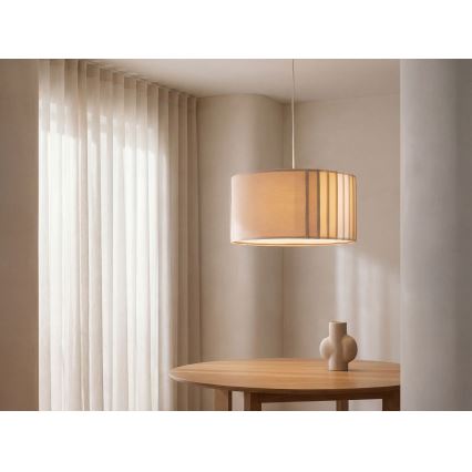 Pendelleuchte mit Kabel STRIPES 1xE27/60W/230V Ø 60 cm beige