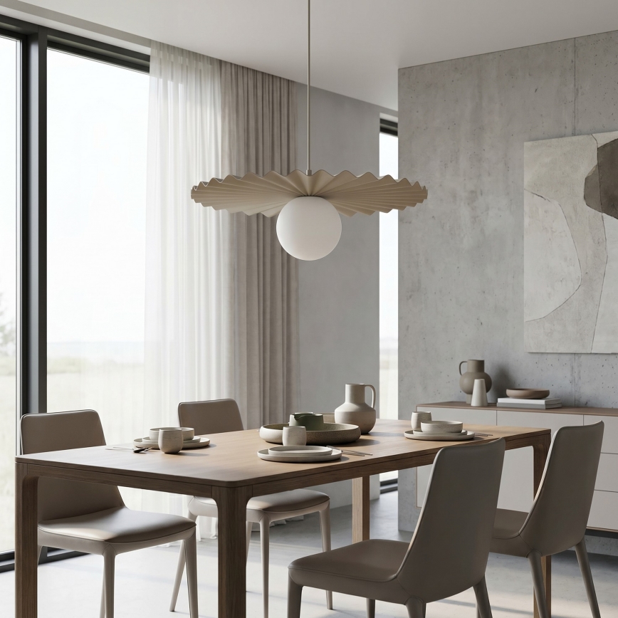 Pendelleuchte mit Kabel UMBRA 1xG9/8W/230V beige