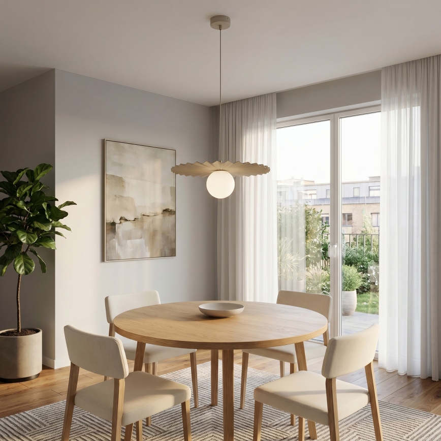 Pendelleuchte mit Kabel UMBRA 1xG9/8W/230V beige
