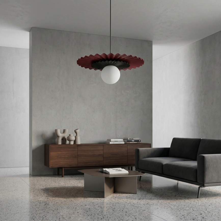 Pendelleuchte mit Kabel UMBRA 1xG9/8W/230V schwarz/rot