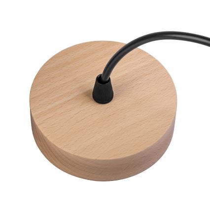 Pendelleuchte mit Kabel WOODNEST 1xE27/15W/230V Kiefer/rauchschwarz