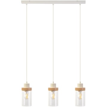 Pendelleuchte mit Kabel WOODNEST 3xE27/15W/230V Kiefer/Creme