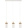Pendelleuchte mit Kabel WOODNEST 3xE27/15W/230V Kiefer/Creme