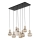Pendelleuchte mit Kabelabhängung SOPHIA 8xE14/10W/230V schwarz/rauchiges Beige