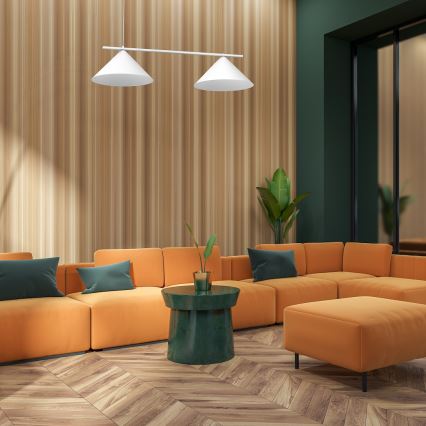 Pendelleuchte mit Kabelaufhängung CAPITAL 2xGX53/15W/230V weiß