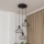 Pendelleuchte mit Kabelaufhängung SOLANO 3xE27/15W/230V schwarz/hochglanzchrom