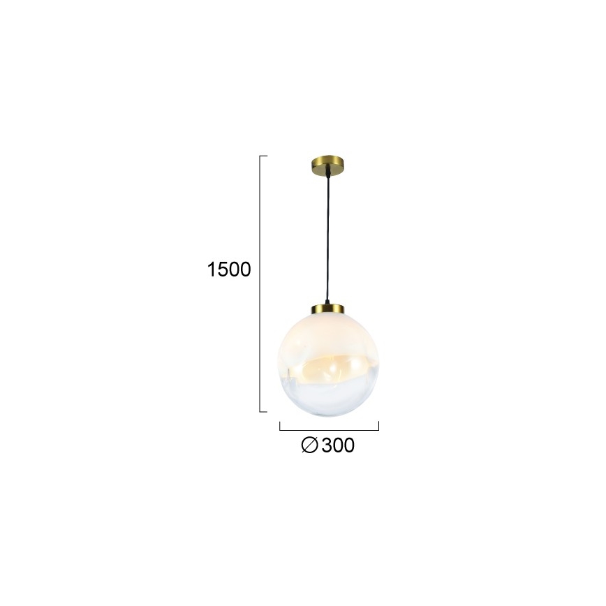 Pendelleuchte mit Kabelaufhängung VANA 1xE27/40W/230V creme/gold
