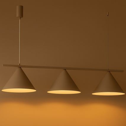 Pendelleuchte mit Seilaufhängung CAPITAL 3xGX53/15W/230V beige