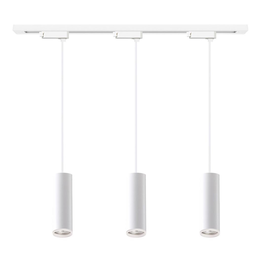 Pendelleuchte mit Seilaufhängung für das Schienensystem PIPE 3xGU10/10W/230V weiß