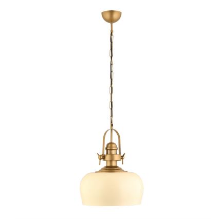 Pendelleuchte MONZA mit Kabelaufhängung, 1xE27/40W/230V, Ø 30 cm, creme/bronze