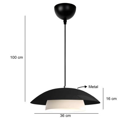 Pendelleuchte MOONLIGH 1xE27/40W/230V schwarz