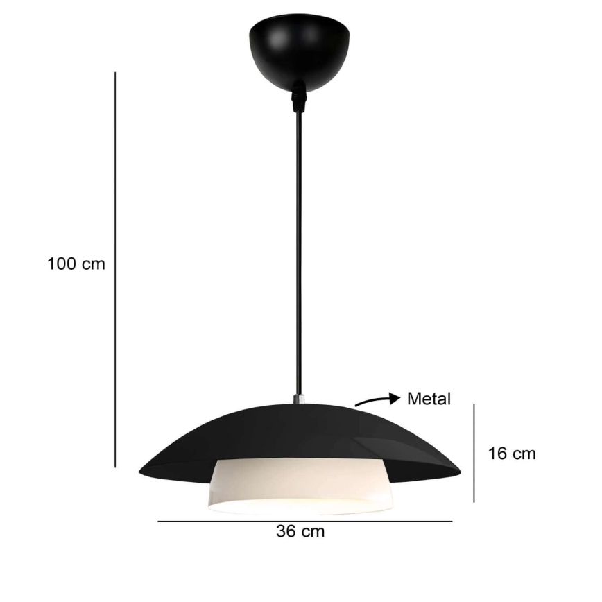 Pendelleuchte MOONLIGH 1xE27/40W/230V schwarz