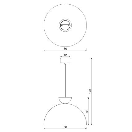 Pendelleuchte NEVIS mit Kabel 1xE27/15W/230V, Ø 50 cm, braun