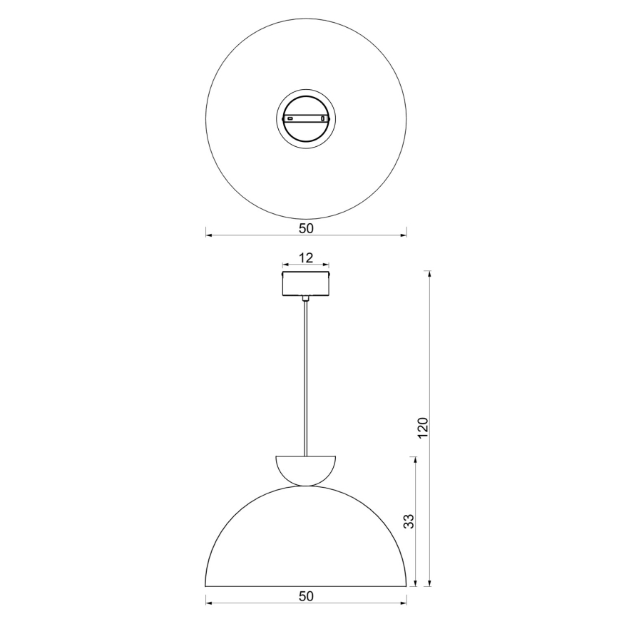 Pendelleuchte NEVIS mit Kabel 1xE27/15W/230V, Ø 50 cm, braun