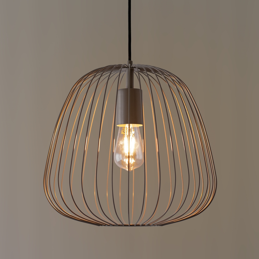 Pendelleuchte OVELLA 1xE27/15W/230V Ø 36 cm beige