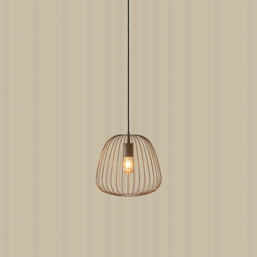 Pendelleuchte OVELLA 1xE27/15W/230V Ø 36 cm beige