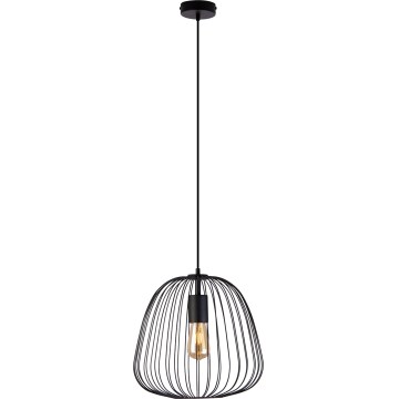 Pendelleuchte OVELLA mit Kabelaufhängung 1xE27/15W/230V Durchmesser 36 cm schwarz