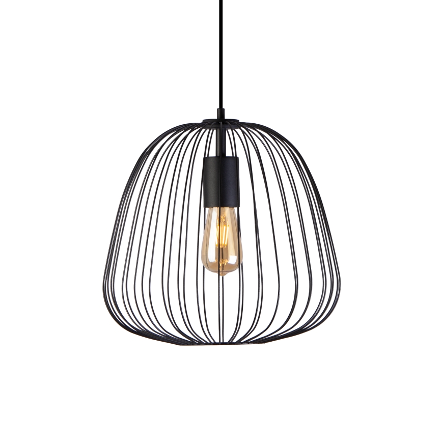 Pendelleuchte OVELLA mit Kabelaufhängung 1xE27/15W/230V Durchmesser 36 cm schwarz