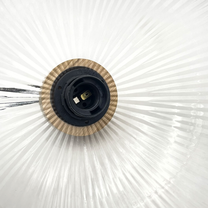 Pendelleuchte PIA an Kabel 1xE27/60W/230V, Durchmesser 30 cm, Eiche