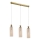 Pendelleuchte PIEGA 3xE14/40W/230V Messing/rauchiges Beige