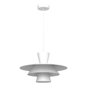 Pendelleuchte PLATO an Stahlseil 1xE27/15W/230V, weiß