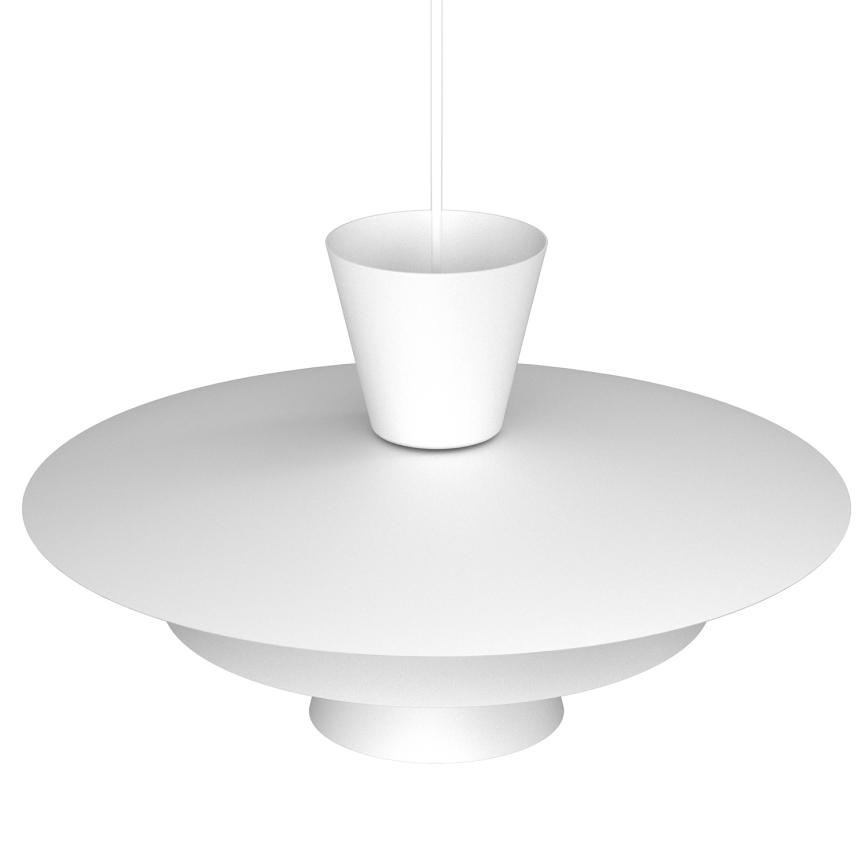 Pendelleuchte PLATO an Stahlseil 1xE27/15W/230V, weiß
