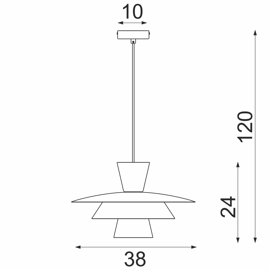Pendelleuchte PLATO an Stahlseil 1xE27/15W/230V, weiß