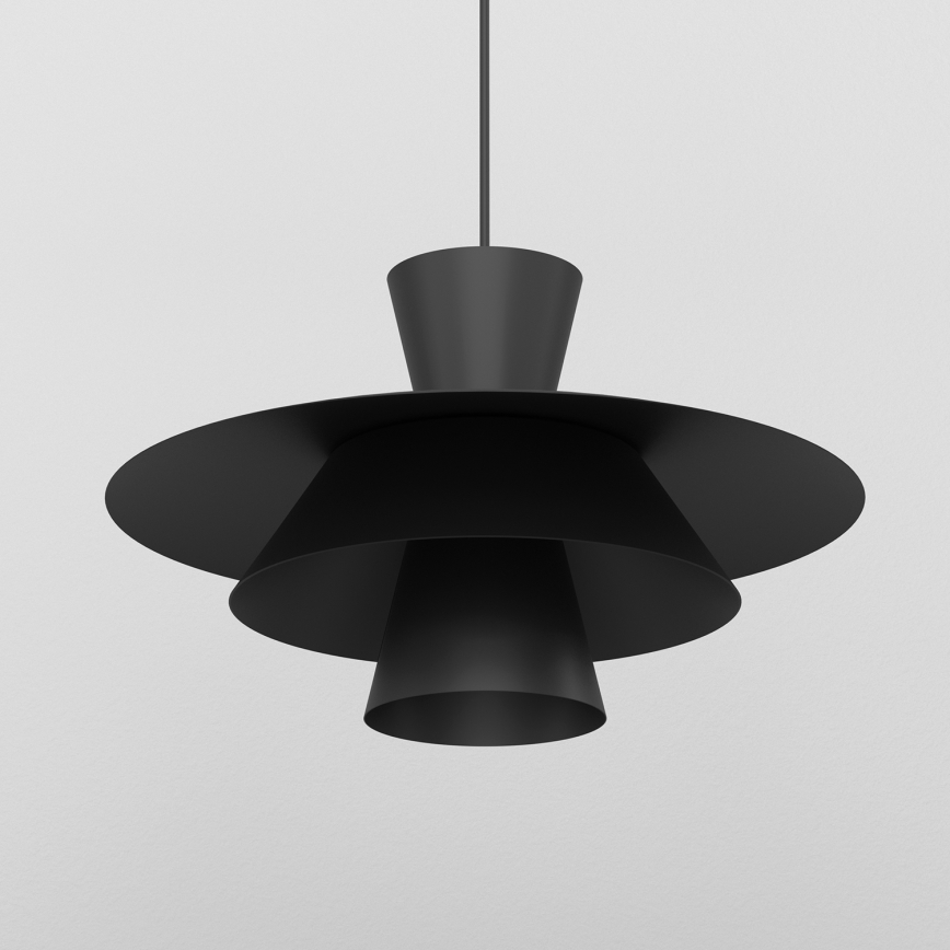 Pendelleuchte PLATO mit Kabel 1xE27/15W/230V schwarz