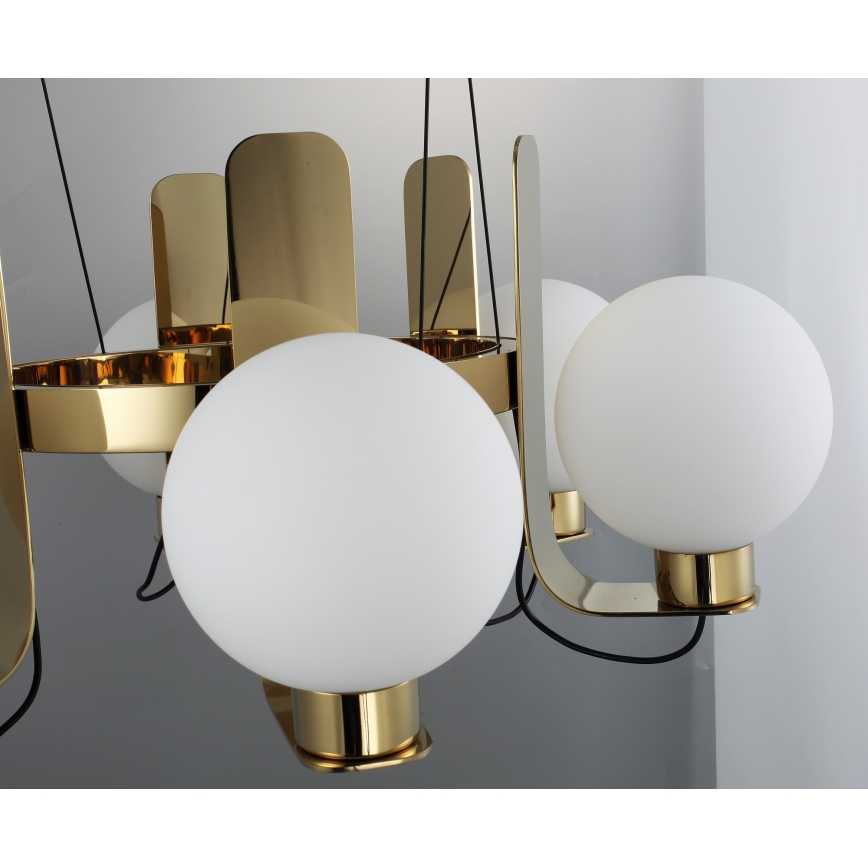 Pendelleuchte REGGIO, 6× E27/40W/230V, goldfarben