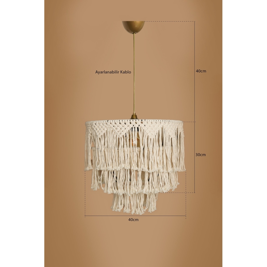 Pendelleuchte RIMINI 1xE27/40W/230V creme
