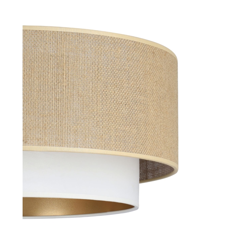 Pendelleuchte SARTA 1xE27/60W/230V, Ø 45 cm, Weiß/Jute