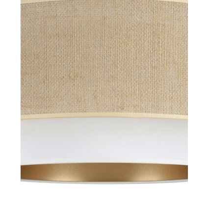Pendelleuchte SARTA 1xE27/60W/230V, Ø 45 cm, Weiß/Jute