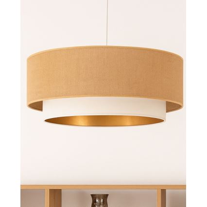 Pendelleuchte SARTA an Kabel 1xE27/60W/230V weiß/jute