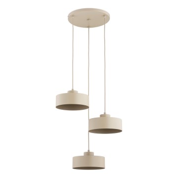 Pendelleuchte SELIA 3xE27/15W/230V beige