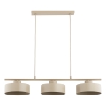 Pendelleuchte SELIA mit Kabel 3xE27/15W/230V beige