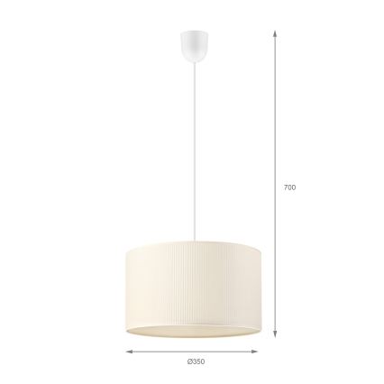 Pendelleuchte SIRJA PLISADO mit Kabel 1xE27/15W/230V Ø 35 cm cremefarben