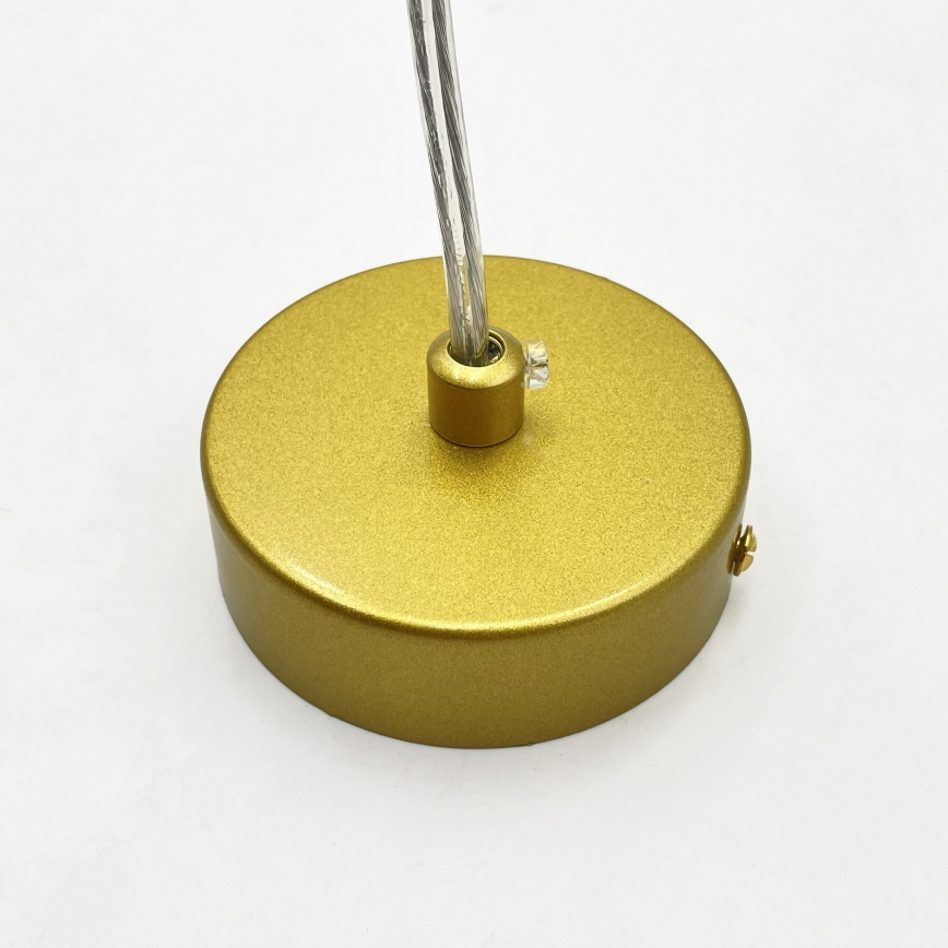 Pendelleuchte SOLARI an Kabel, 10xE14/15W/230V, gold/rauchschwarz