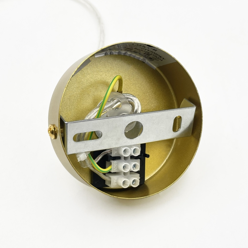 Pendelleuchte SOLARI an Kabel, 10xE14/15W/230V, gold/rauchschwarz