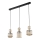 Pendelleuchte SOPHIA 3xE14/10W/230V schwarz/rauchbeige