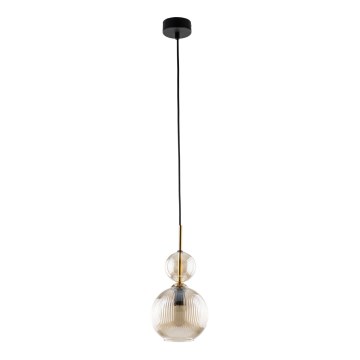 Pendelleuchte SOPHIA an Kabel 1xE14/10W/230V schwarz/rauchfarbenes Beige