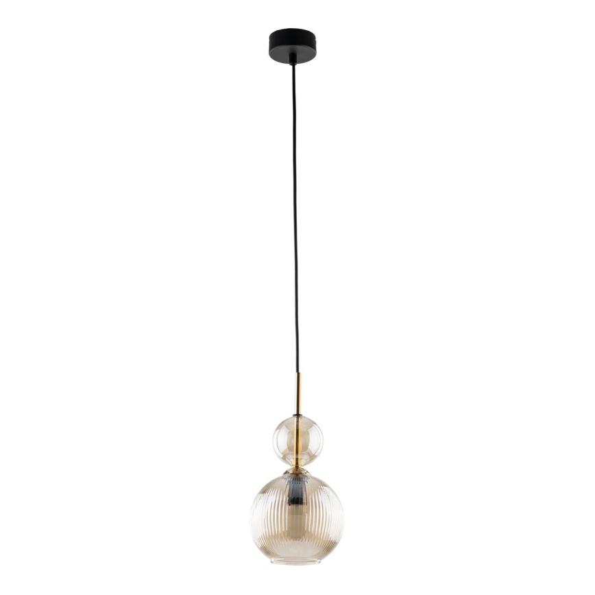 Pendelleuchte SOPHIA an Kabel 1xE14/10W/230V schwarz/rauchfarbenes Beige