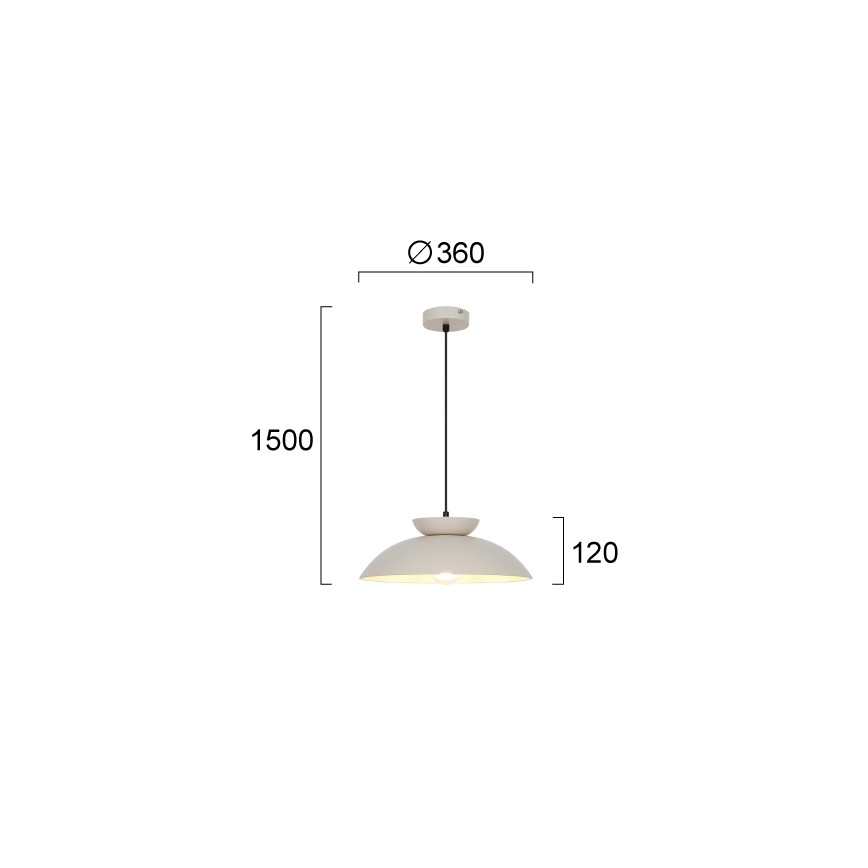 Pendelleuchte SUPERB mit Kabel, 1xE27/40W/230V, beige