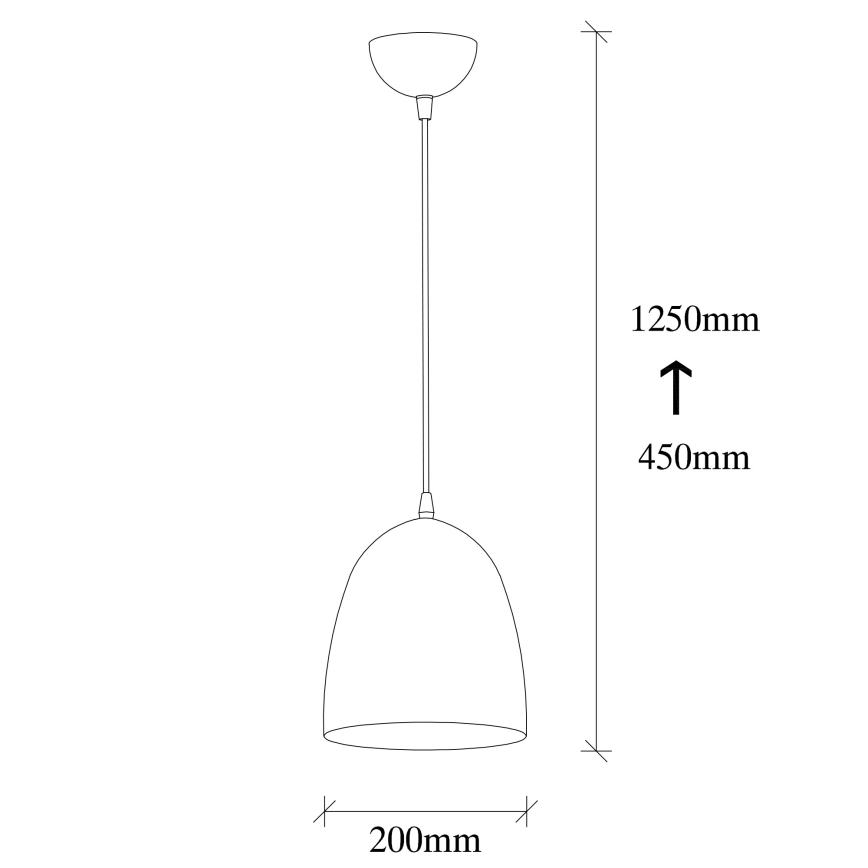 Pendelleuchte TATTOO 1xE27/40W/230V Ø 20 cm schwarz